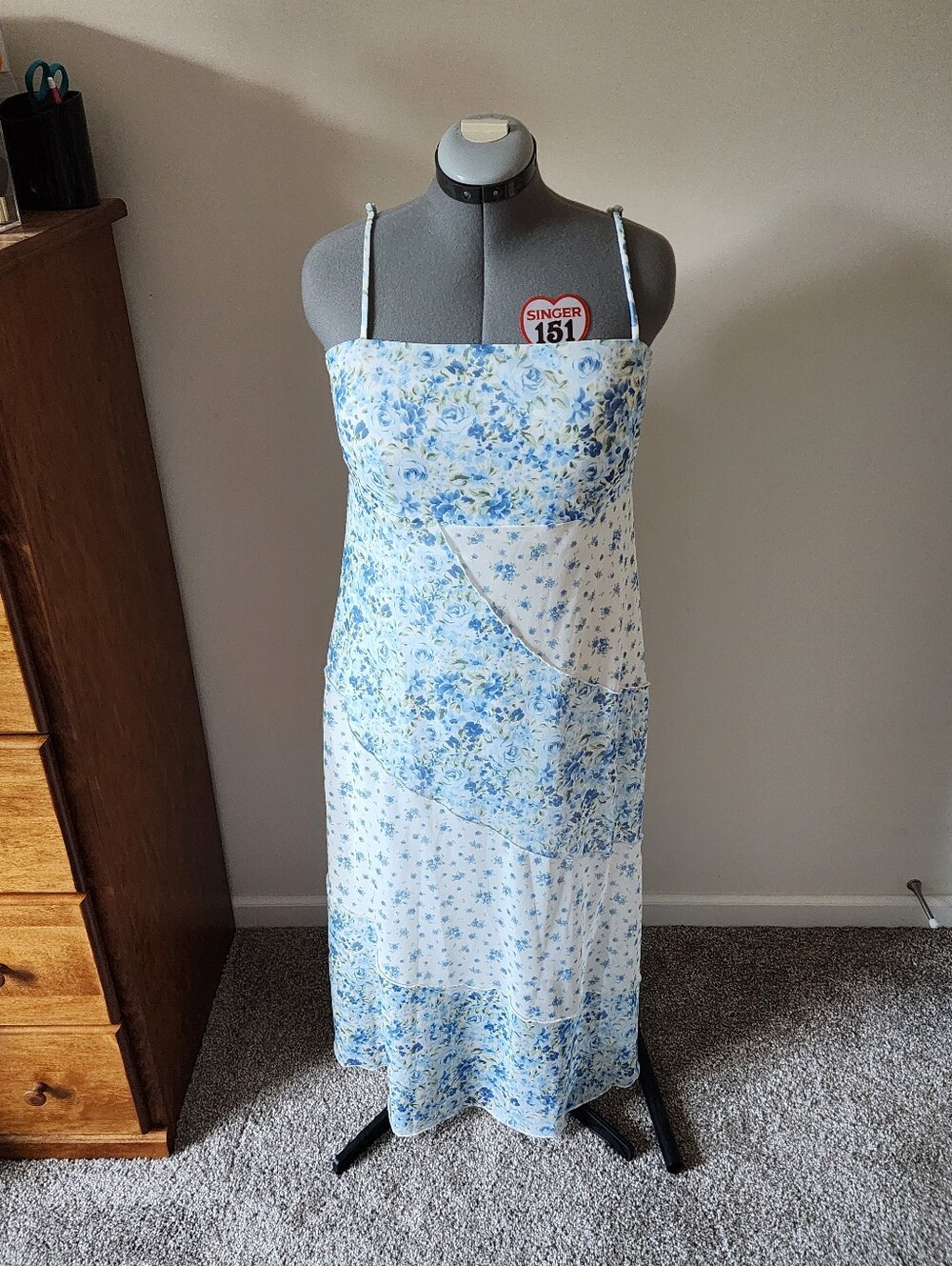 0X Arula Blue Floral Patchwork Maxi Dress - Picture 2 of 15